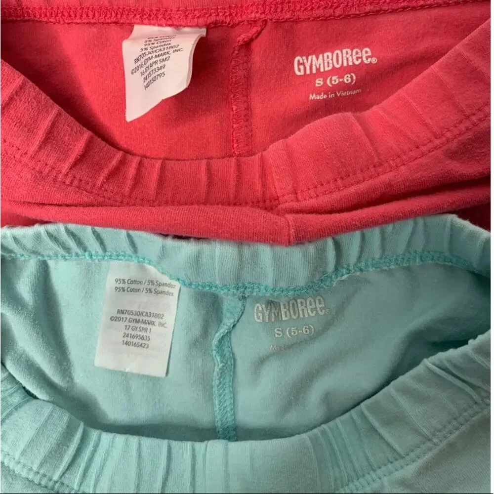 set of 2 Gymboree Sm 5/6 Pink & light blue shorts